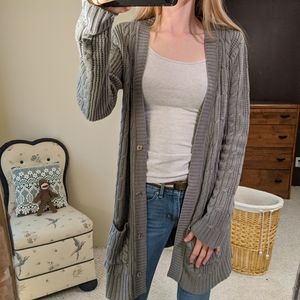 Gray cozy cardigan